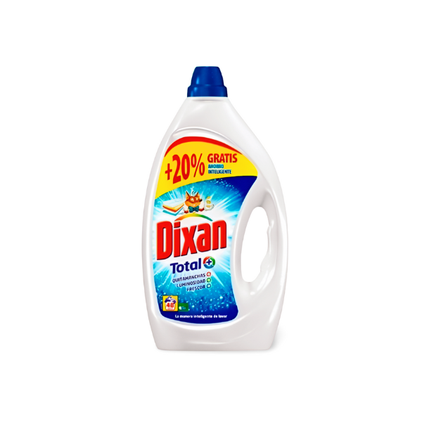 Dixan detergente Total 40 + 8 dosis GRATIS